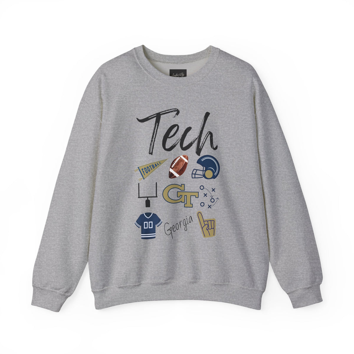 Georgia Tech Football Sweatshirt | Georgia Football  | Ramblin Wreck | Gameday Apparel | Yellow Jackets | Atlanta | Gift | Tailgate Party
