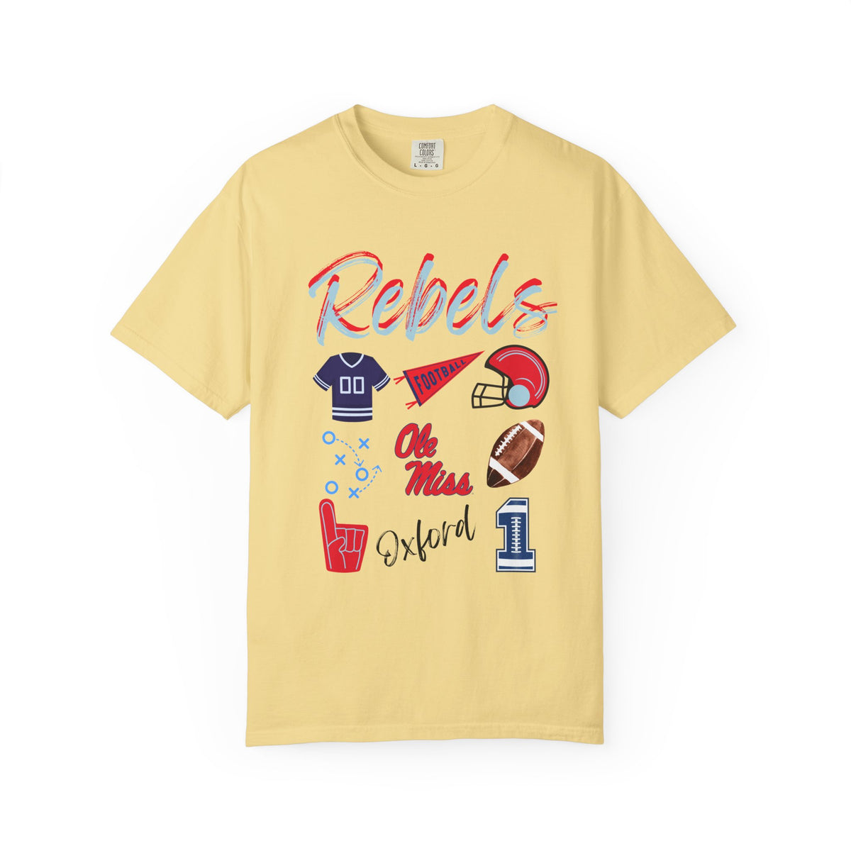 Ole Miss Football Tee | Gift | Rebel Football Apparel | Oxford Mississippi | Gameday Outfit | Tailgate Party | Trinidad Chambliss | College