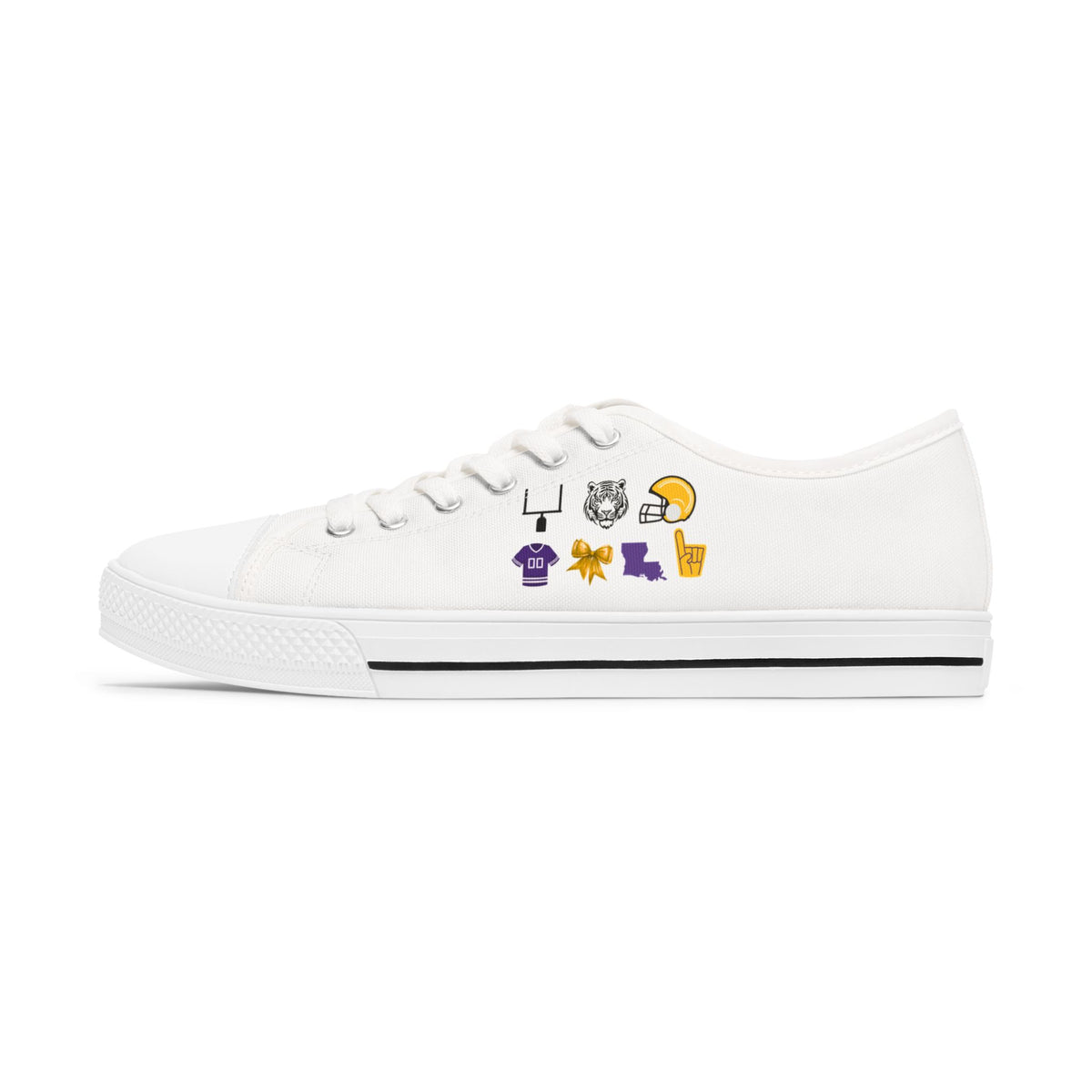 LSU inspired Gameday | Louisiana | Baton Rouge | Lane Kiffin | College Football Fan | Canvas Shoes | Tailgate Party | Geaux Tigers