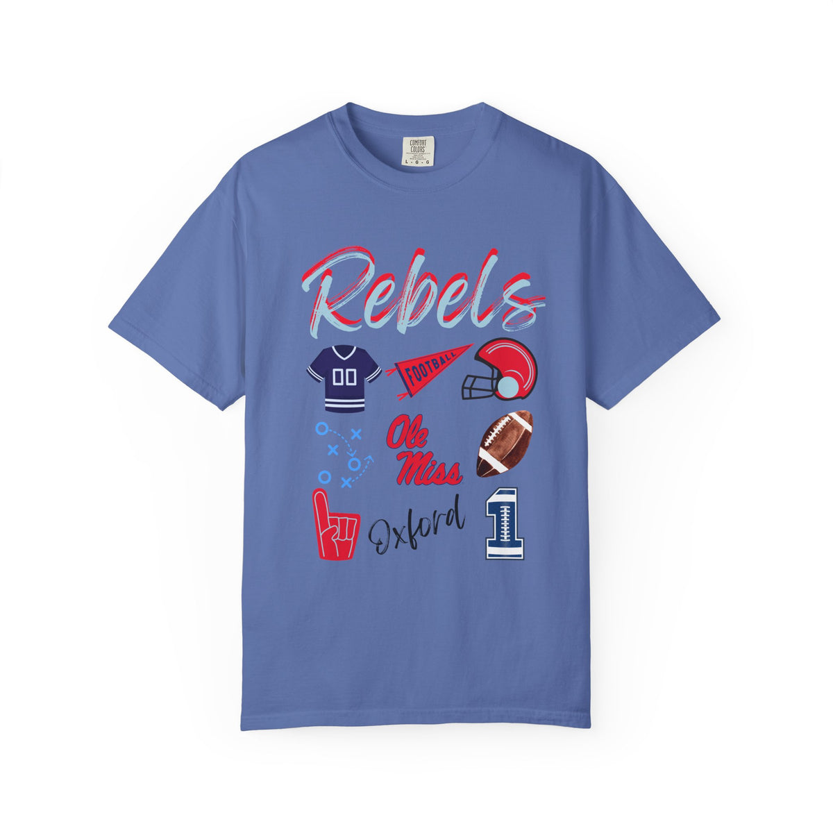 Ole Miss Football Tee | Gift | Rebel Football Apparel | Oxford Mississippi | Gameday Outfit | Tailgate Party | Trinidad Chambliss | College