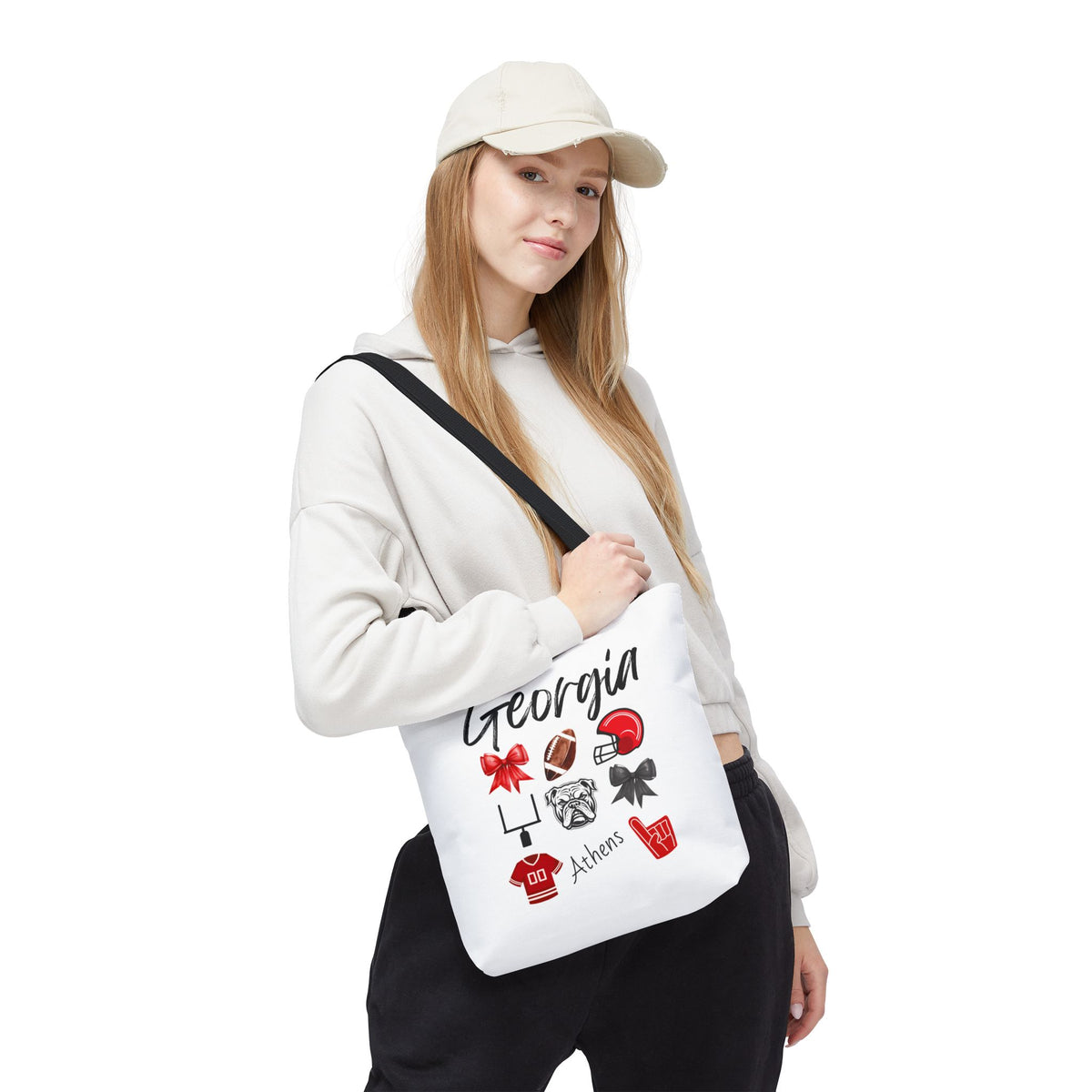 Georgia Bow Tote Bag | Gameday Bag | Boat Bag | Boat Tote | Gift Bag | Gifts for her | Bulldog Football | College | Tailgate decor| Athens