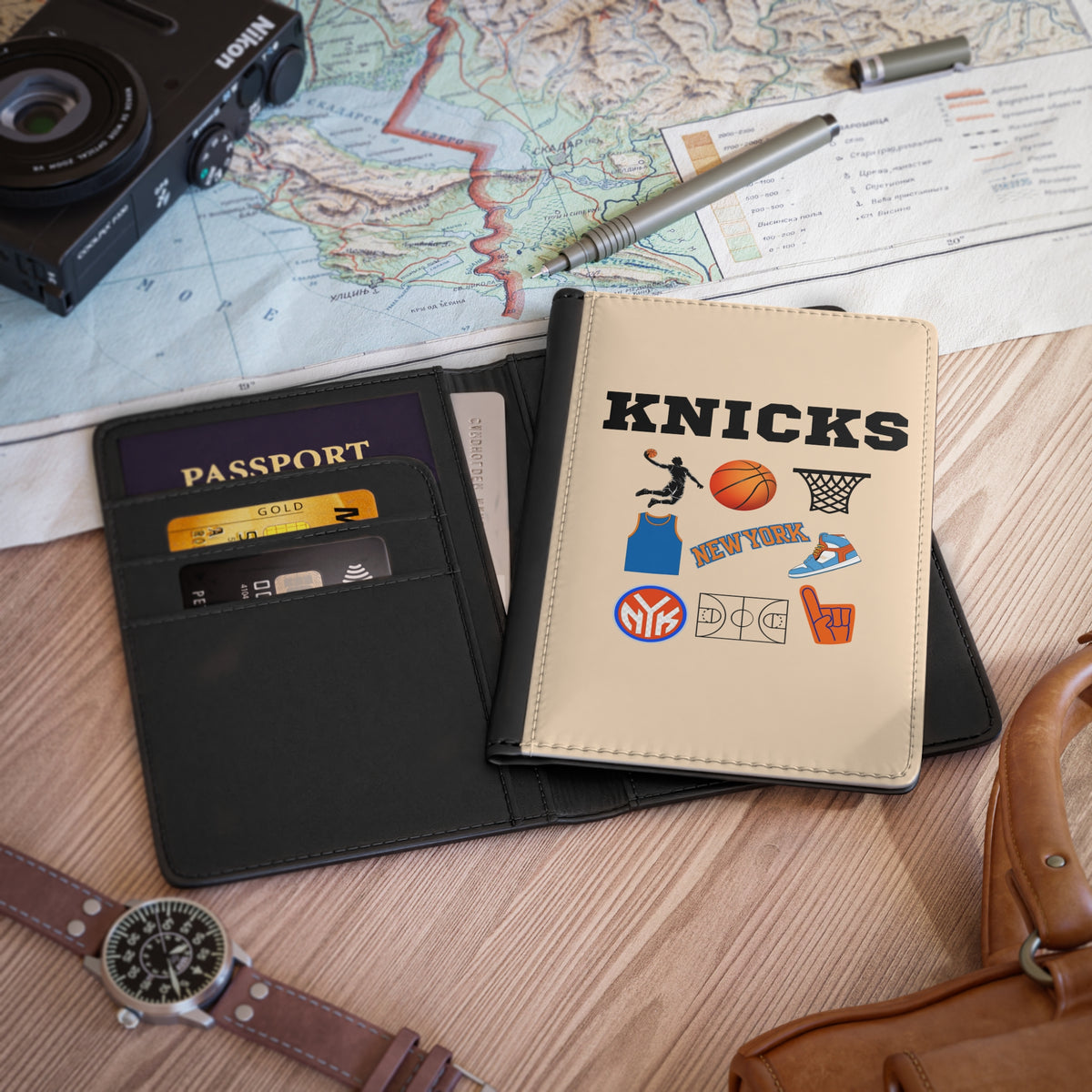 Knicks Basketball Passport Cover | New York |  NBA Apparel | Travel Accessory | Airport | Gift