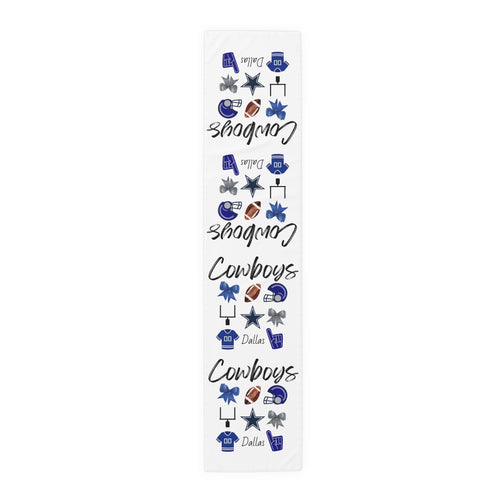 Dallas Football Table Runner | Tailgate Party | Gameday Decor | Watch Party | College Football | NFL Apparel | Texas Sports | Kitchen Decor