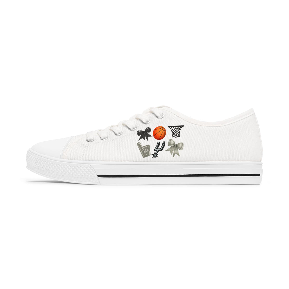 San Antonio Spurs Gameday Shoes | Basketball | NBA Apparel | Matching Shoes | Gift for her | Fan | Canvas Sneakers | Texas | Wemby Merch