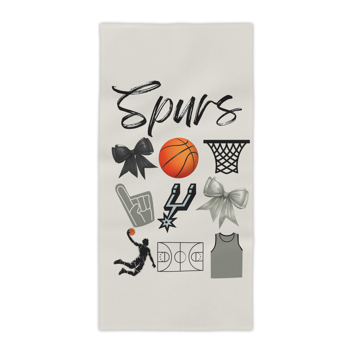 San Antonio Beach Towel | Basketball Fan | Yacht | Beach Essentials | NBA Apparel | Boat | Poolside | Custom Gift | AAU Team | Victor Wemby