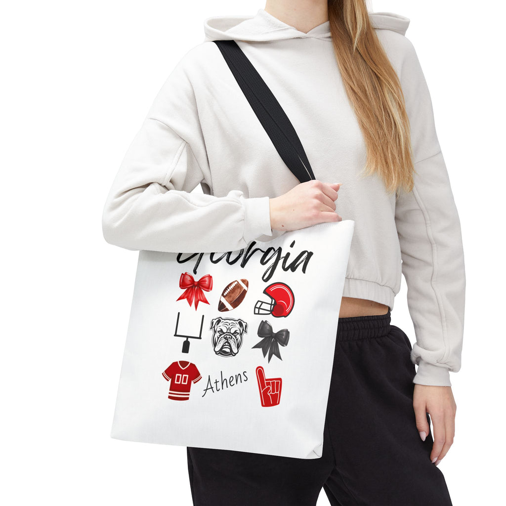 Georgia Bow Tote Bag | Gameday Bag | Boat Bag | Boat Tote | Gift Bag | Gifts for her | Bulldog Football | College | Tailgate decor| Athens