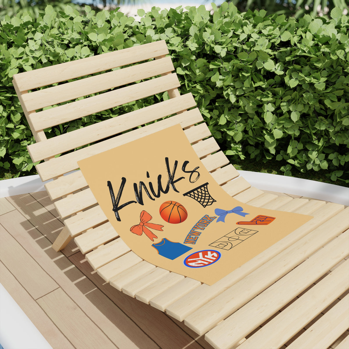 New York Knicks Beach Towel | NYC | Basketball | Yacht | Beach Essentials | NBA Apparel | Boat Tote | Poolside | Custom Gift | AAU Team