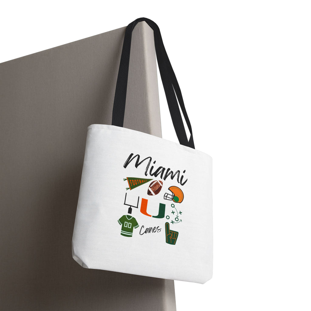 Miami Football Tote Bag | Gameday Bag | Boat Bag | Boat Tote | Gift Bag | Gifts for her | Hurricanes Football | College | Tailgate Party
