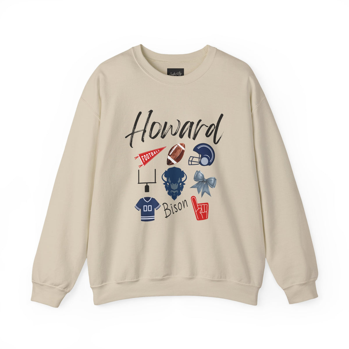 Howard Bisons Football Sweatshirt | HBCU | Washington DC | College Gameday Apparel | Gift | Tailgate Party | Sorority | Alumni | Fraternity