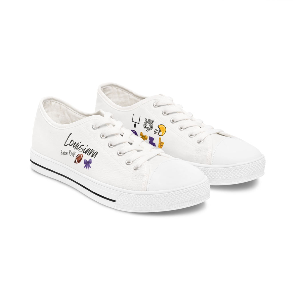 LSU inspired Gameday | Louisiana | Baton Rouge | Lane Kiffin | College Football Fan | Canvas Shoes | Tailgate Party | Geaux Tigers