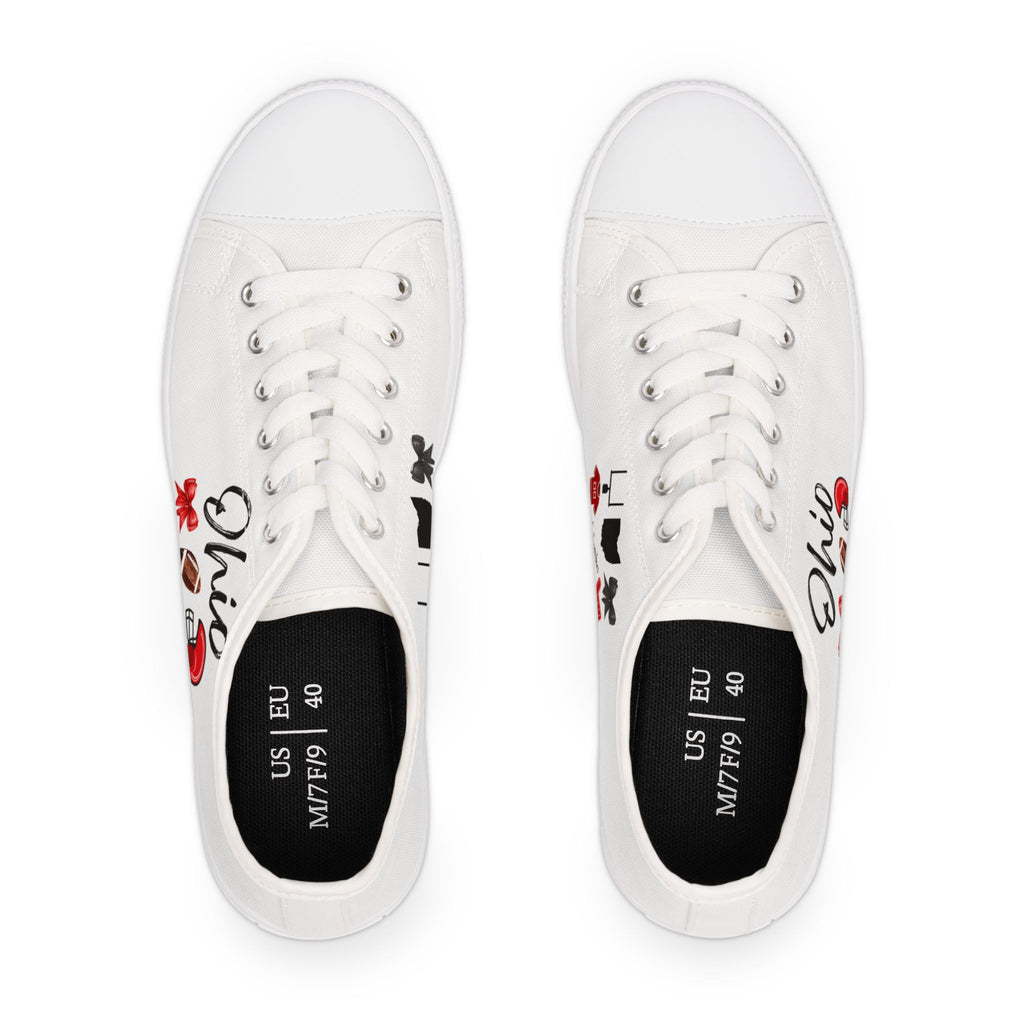 Ohio Gameday Shoes | Tailgate Party | Columbus | Football Fan | Gameday outfit | College Football | Ohio Football Sneakers |