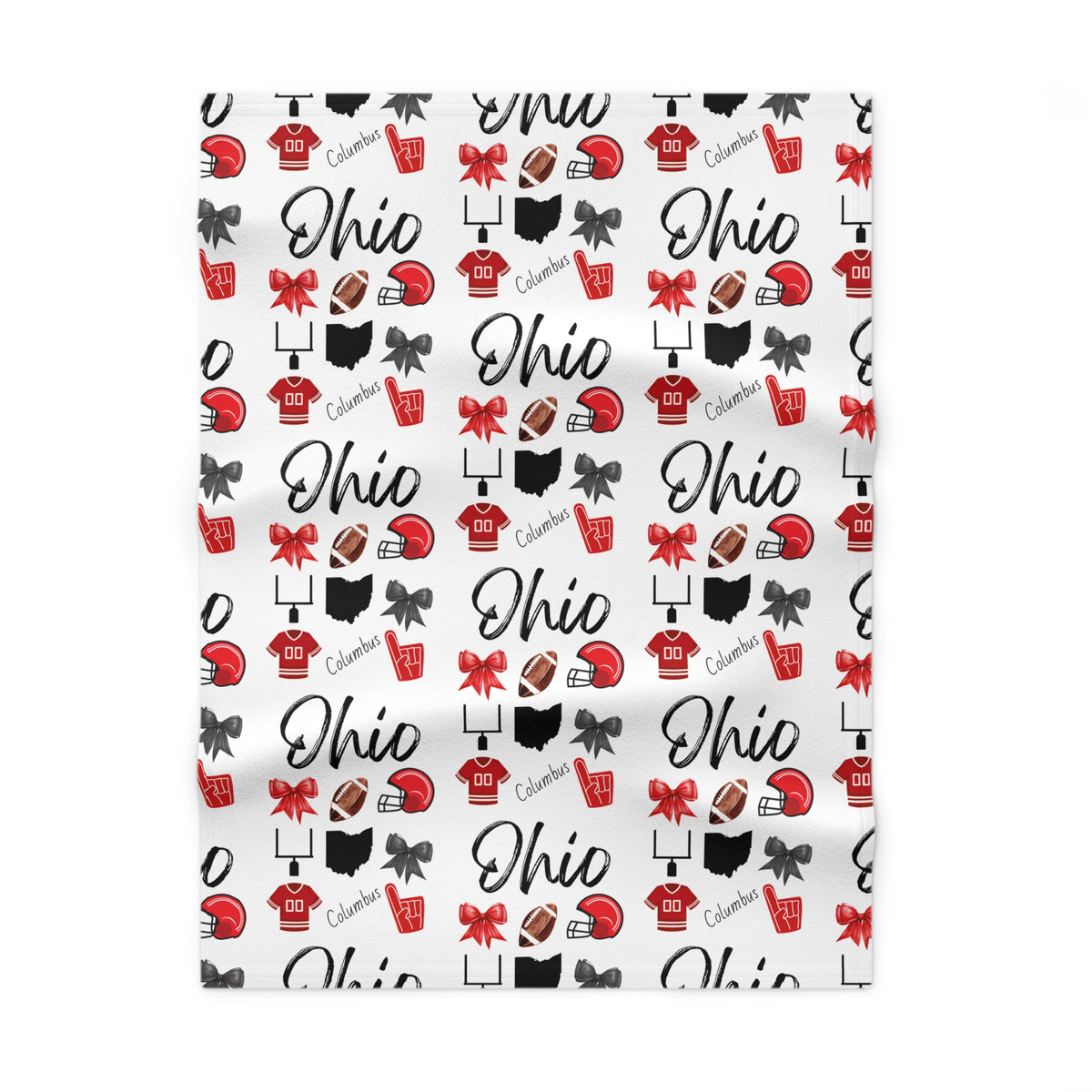 Ohio Football Inspired Baby Blanket | Buckeyes | Babyshower Gift | Football Fan