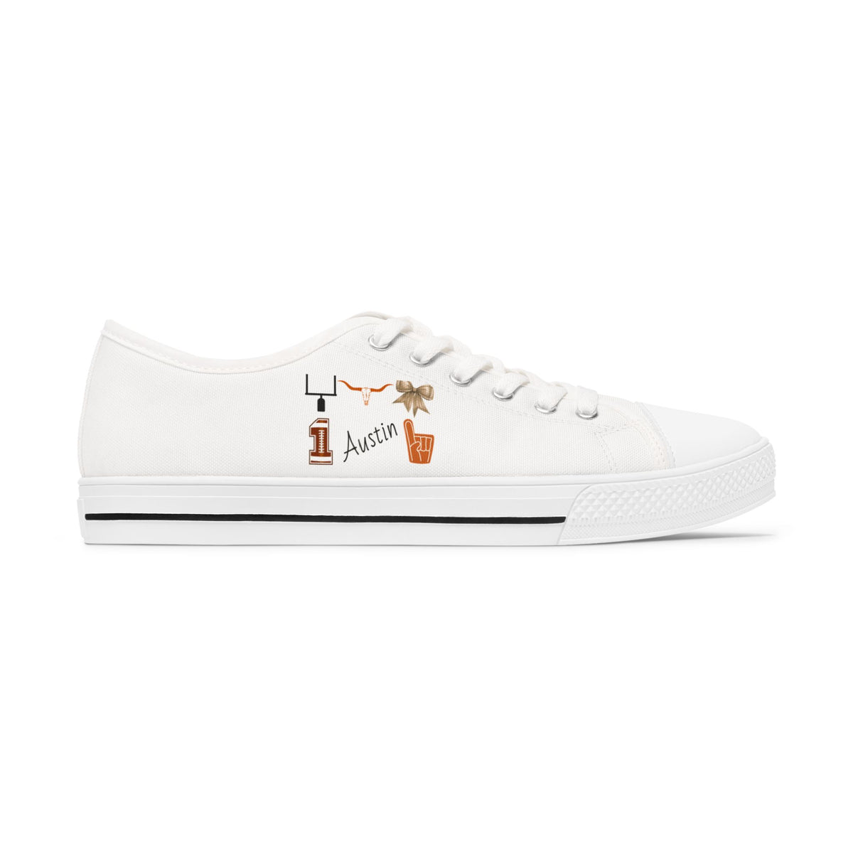 Texas Gameday Shoes | Tailgate decor | Longhorn | Austin | Football Fan | Sorority Girl | College Football | Texas Football Sneakers