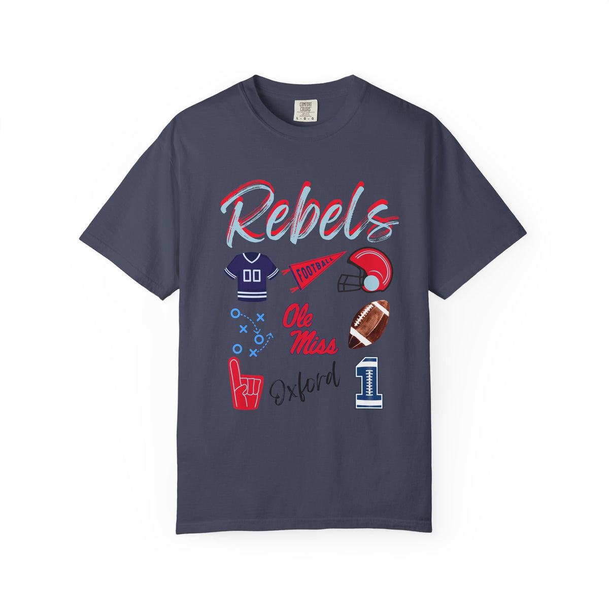 Ole Miss Football Tee | Gift | Rebel Football Apparel | Oxford Mississippi | Gameday Outfit | Tailgate Party | Trinidad Chambliss | College