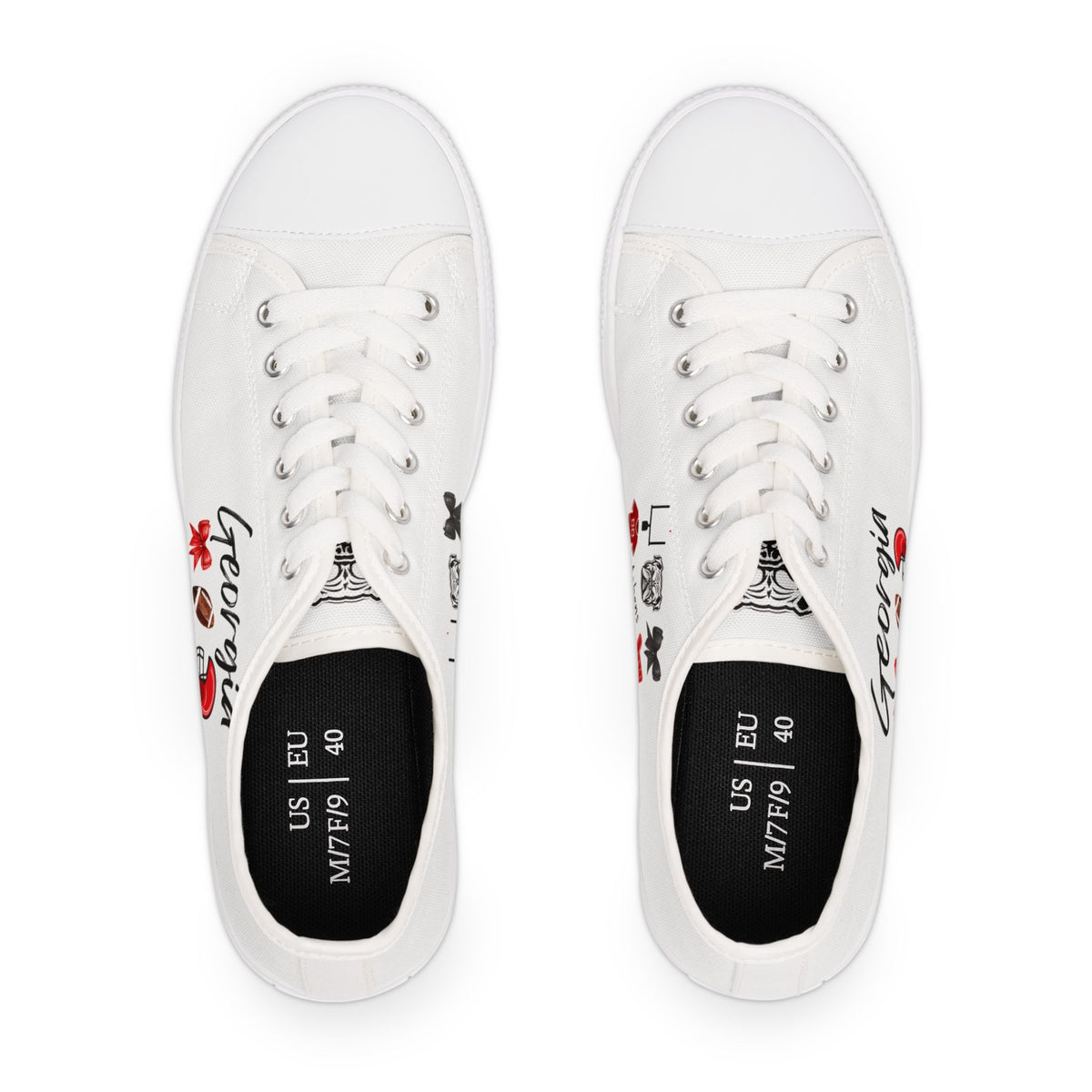 Georgia Gameday Shoes | Tailgate decor | Bulldogs | Athens | Football Fan | Sorority Girl | College Football | School Spirit Sneakers