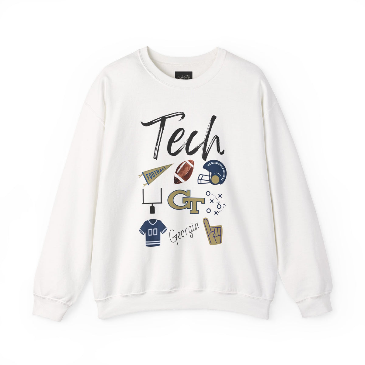 Georgia Tech Football Sweatshirt | Georgia Football  | Ramblin Wreck | Gameday Apparel | Yellow Jackets | Atlanta | Gift | Tailgate Party