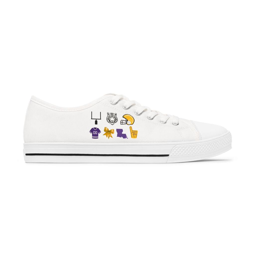 LSU inspired Gameday | Louisiana | Baton Rouge | Lane Kiffin | College Football Fan | Canvas Shoes | Tailgate Party | Geaux Tigers