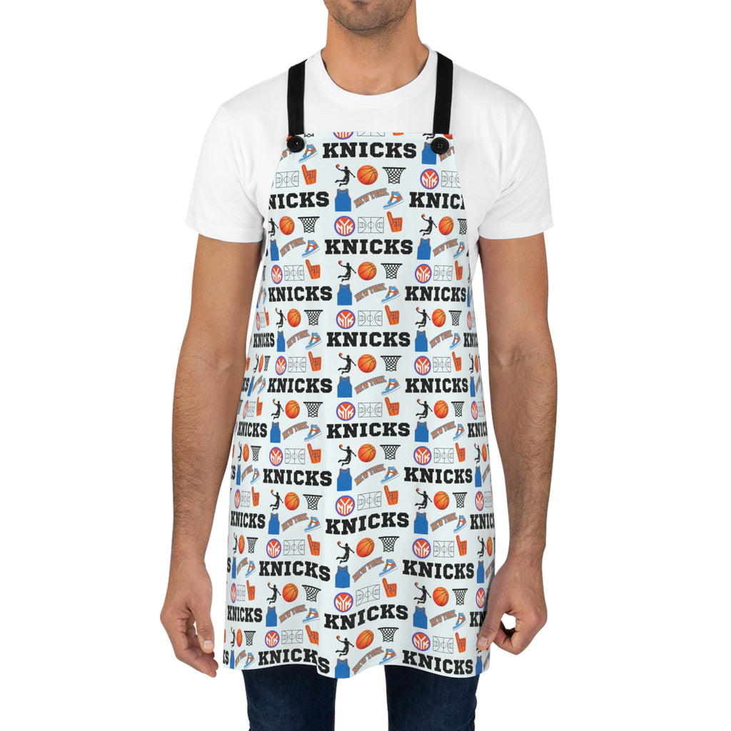 New York Knicks Basketball Apron | NBA Fan | Grilling Set | Gift for Chef Dad Grandpa Husband | Tailgate Party | BBQ Grill | Housewarming