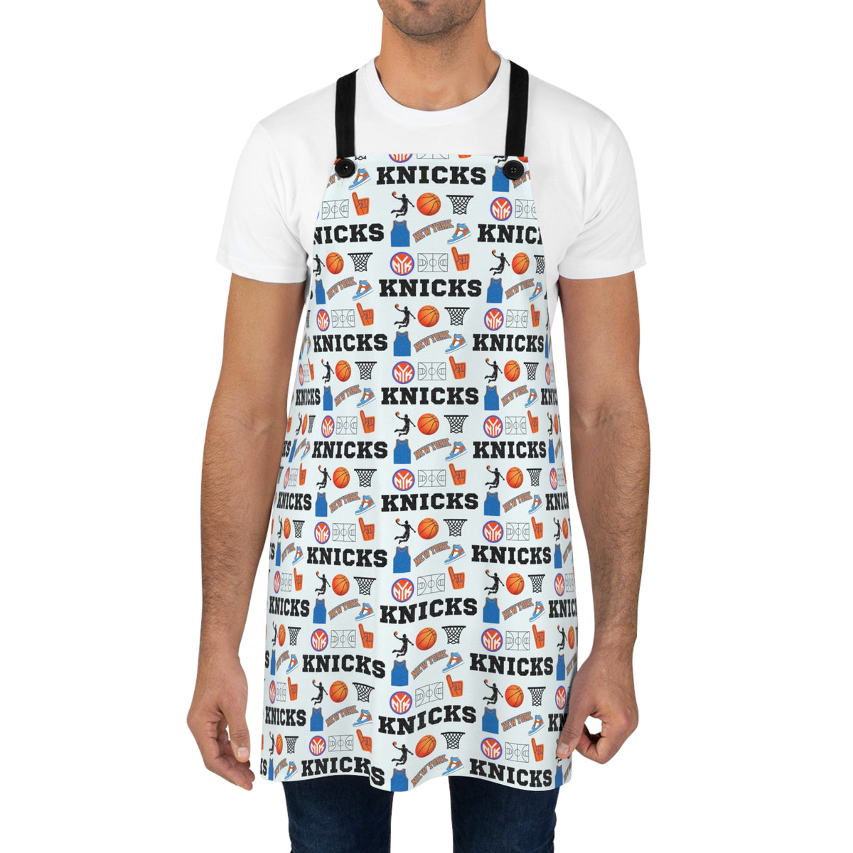 New York Knicks Basketball Apron | NBA Fan | Grilling Set | Gift for Chef Dad Grandpa Husband | Tailgate Party | BBQ Grill | Housewarming