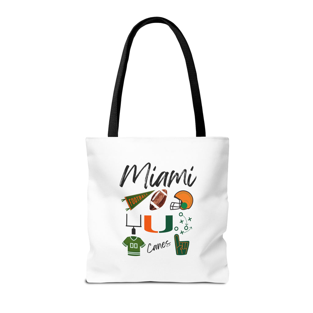 Miami Football Tote Bag | Gameday Bag | Boat Bag | Boat Tote | Gift Bag | Gifts for her | Hurricanes Football | College | Tailgate Party