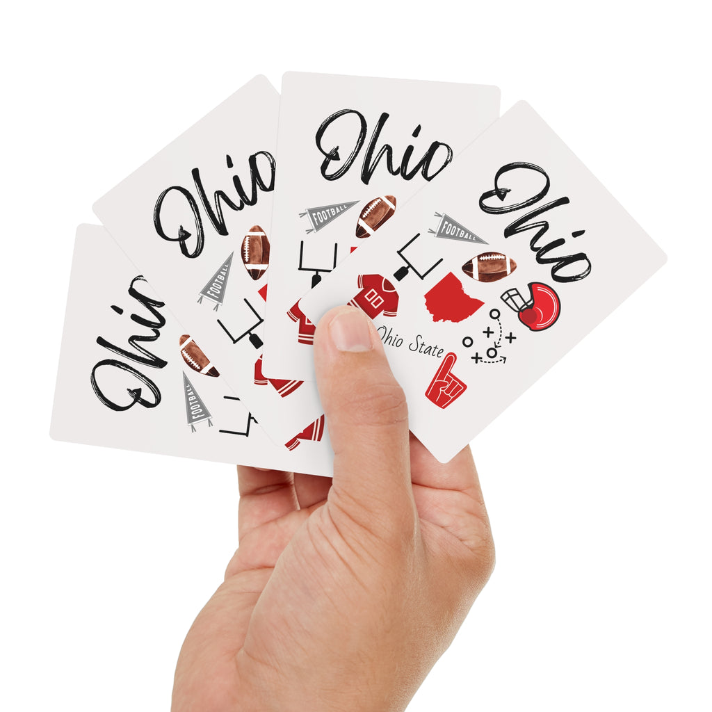 Ohio State Inspired Playing Cards | Buckeyes Football | Columbus | Tailgate Party | Gift for Fan | College | Gift for Dad