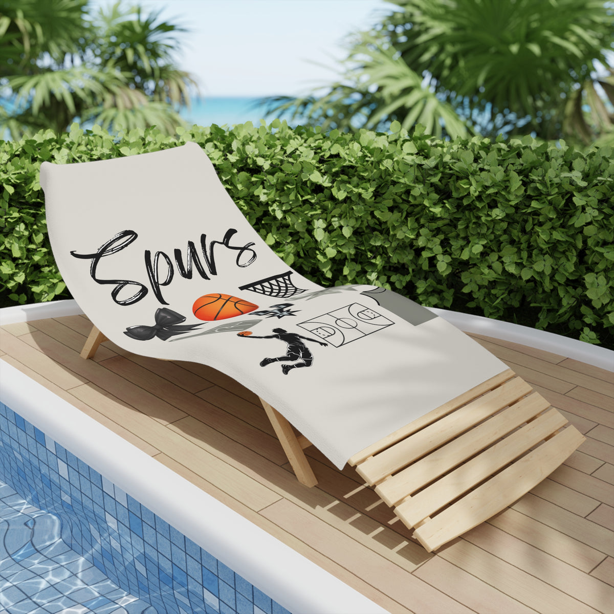 San Antonio Beach Towel | Basketball Fan | Yacht | Beach Essentials | NBA Apparel | Boat | Poolside | Custom Gift | AAU Team | Victor Wemby