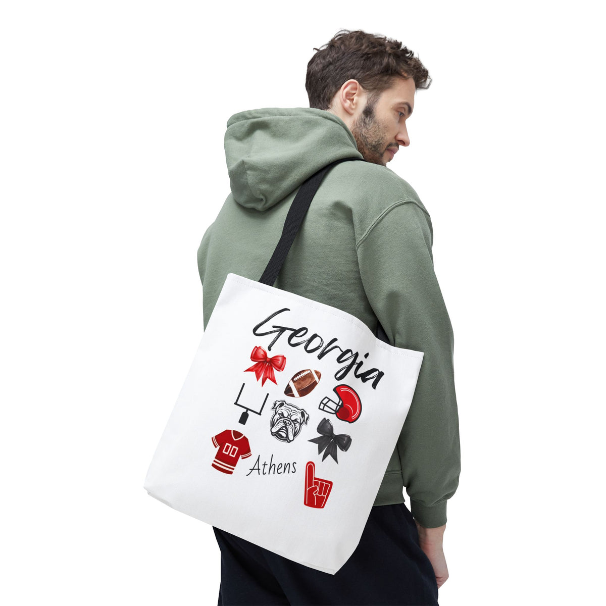 Georgia Bow Tote Bag | Gameday Bag | Boat Bag | Boat Tote | Gift Bag | Gifts for her | Bulldog Football | College | Tailgate decor| Athens