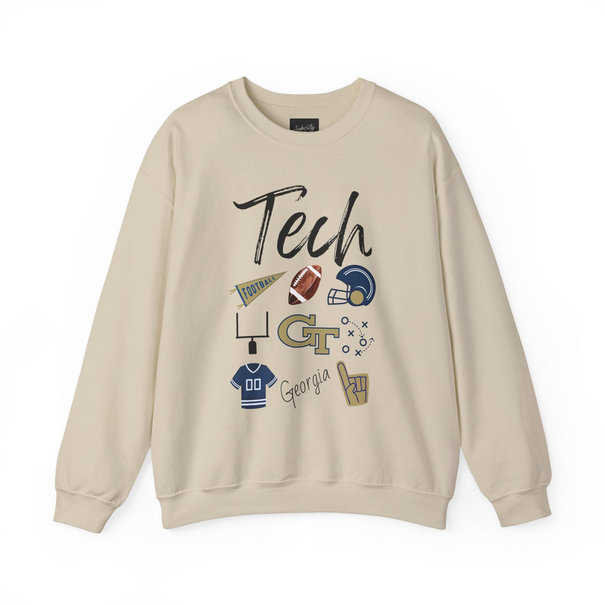 Georgia Tech Football Sweatshirt | Georgia Football  | Ramblin Wreck | Gameday Apparel | Yellow Jackets | Atlanta | Gift | Tailgate Party