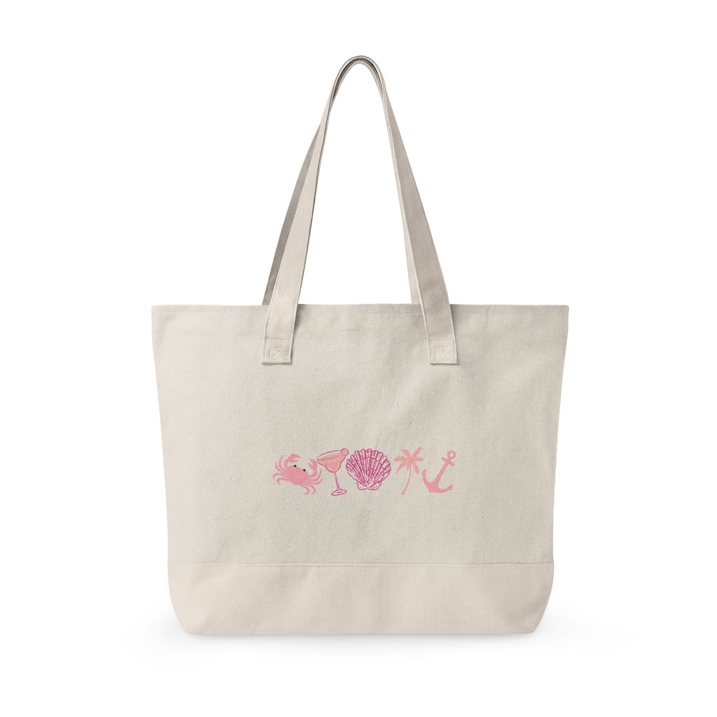 Canvas Tote | Zipper | Boat | Pool Essentials | Bachelorette | Coastal | Summer | Lake Day | Bridesmaid | Gift for Her