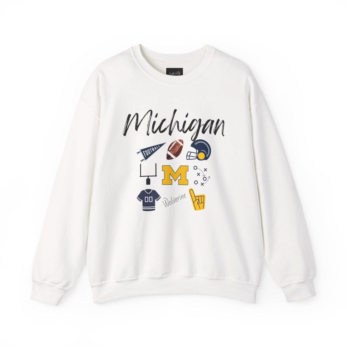 Michigan Football Sweatshirt | Football Fan | Wolverine Football | College Gameday Apparel | Ann Arbor | Gift | Tailgate Party |