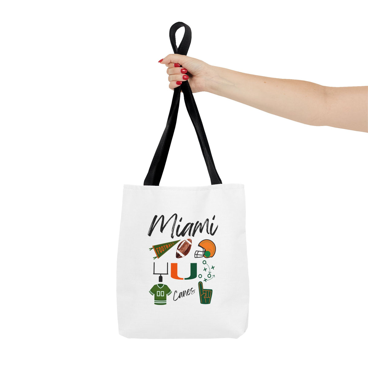 Miami Football Tote Bag | Gameday Bag | Boat Bag | Boat Tote | Gift Bag | Gifts for her | Hurricanes Football | College | Tailgate Party