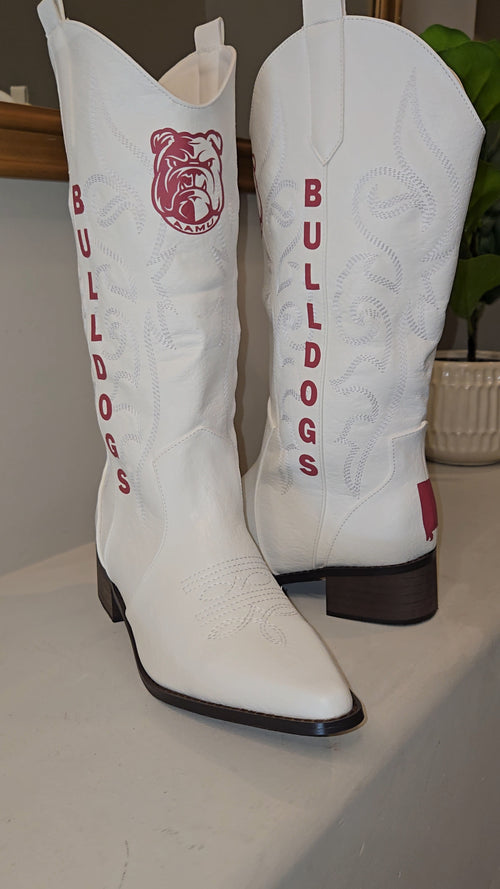 Alabama A&M | AAMU | Homecoming Gameday Boots | Bulldogs | HBCU | College Football Gameday Outfit