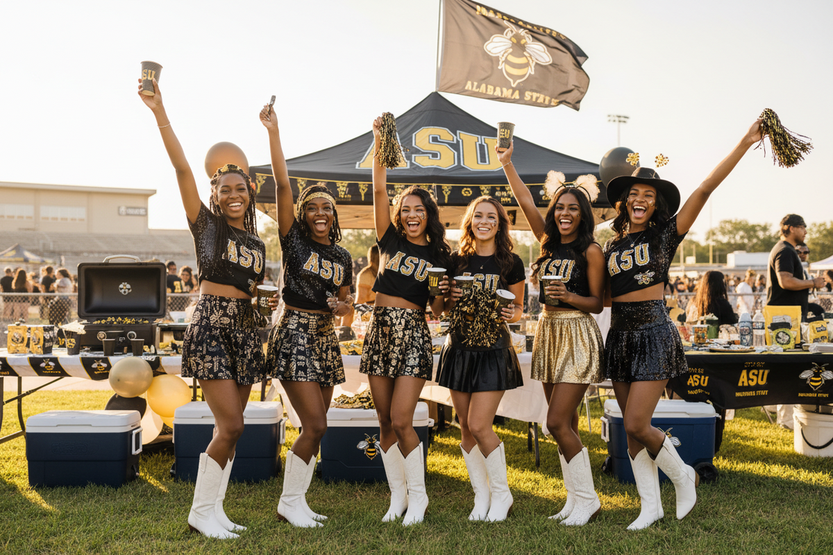 Alabama State University | ASU | Homecoming Gameday Boots | Hornets | HBCU | College Football Gameday Outfit