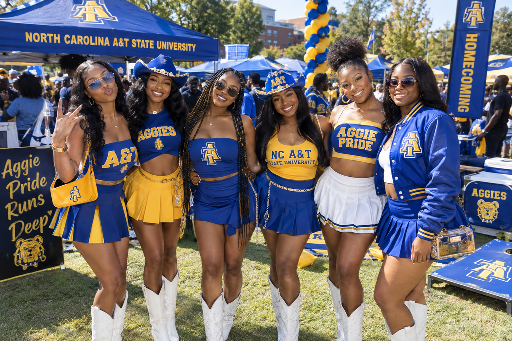 NCAT University | Greensboro | GHOE Homecoming Gameday Boots | Aggie Pride | HBCU | College Football Gameday Outfit