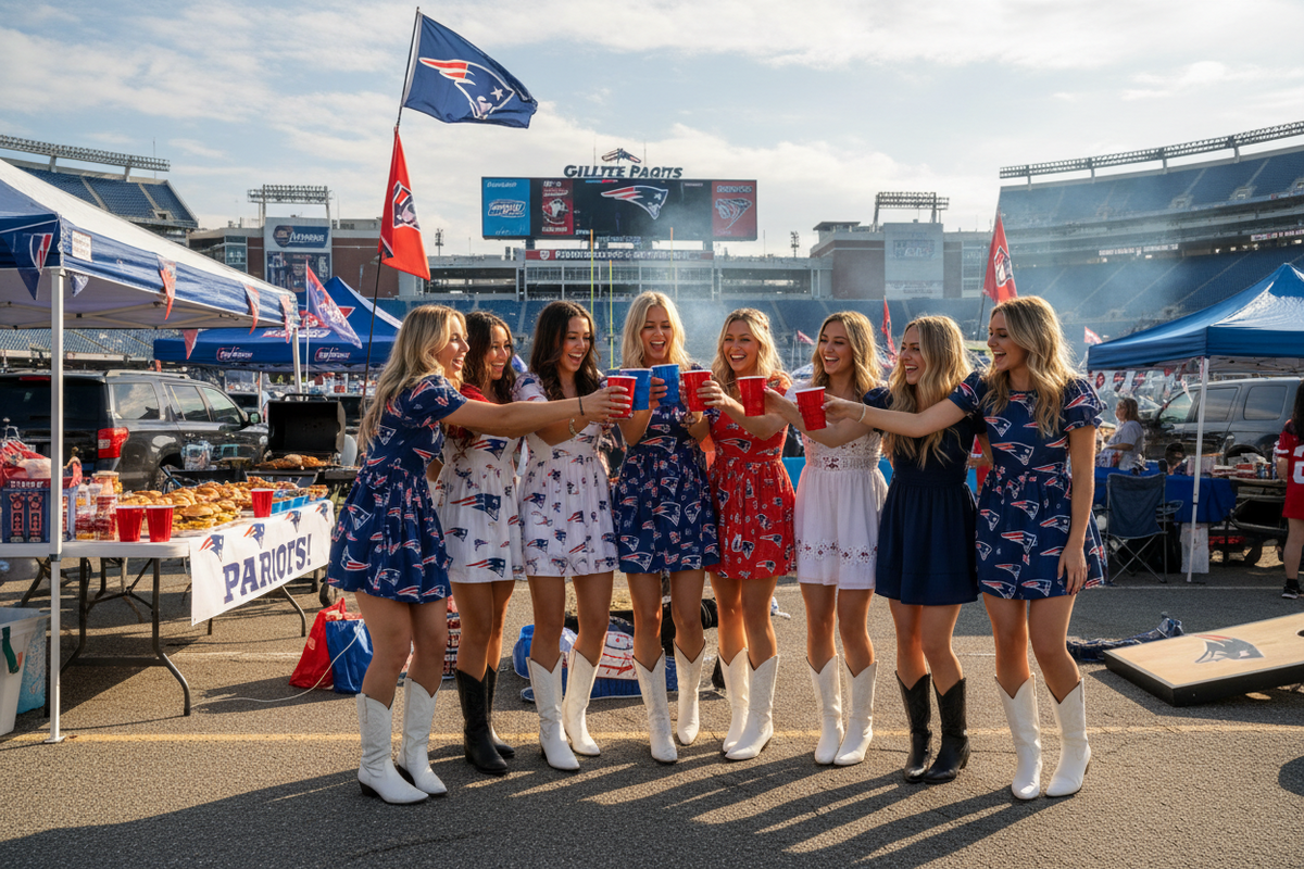 New England Football Gameday Boots - Patriots inspired | NFL Tailgate Party