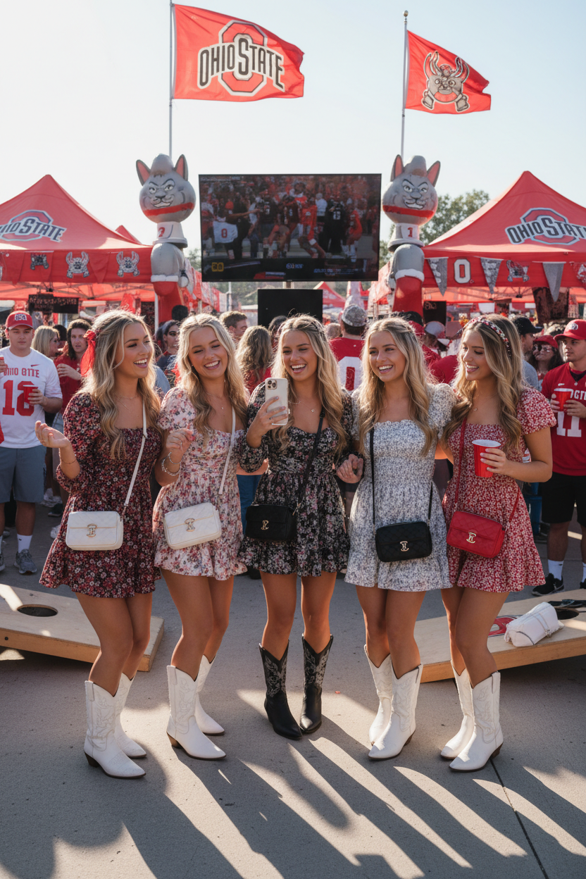 Ohio College Football Gameday Boots | Tailgate Party | Columbus | Buckeye Inspired