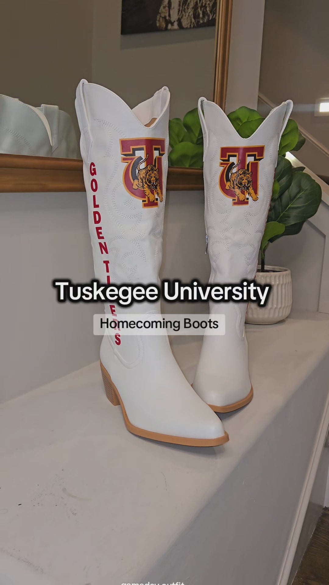 Tuskegee Golden Tigers Homecoming Gameday Boots - HBCU | College Football Gameday Outfit