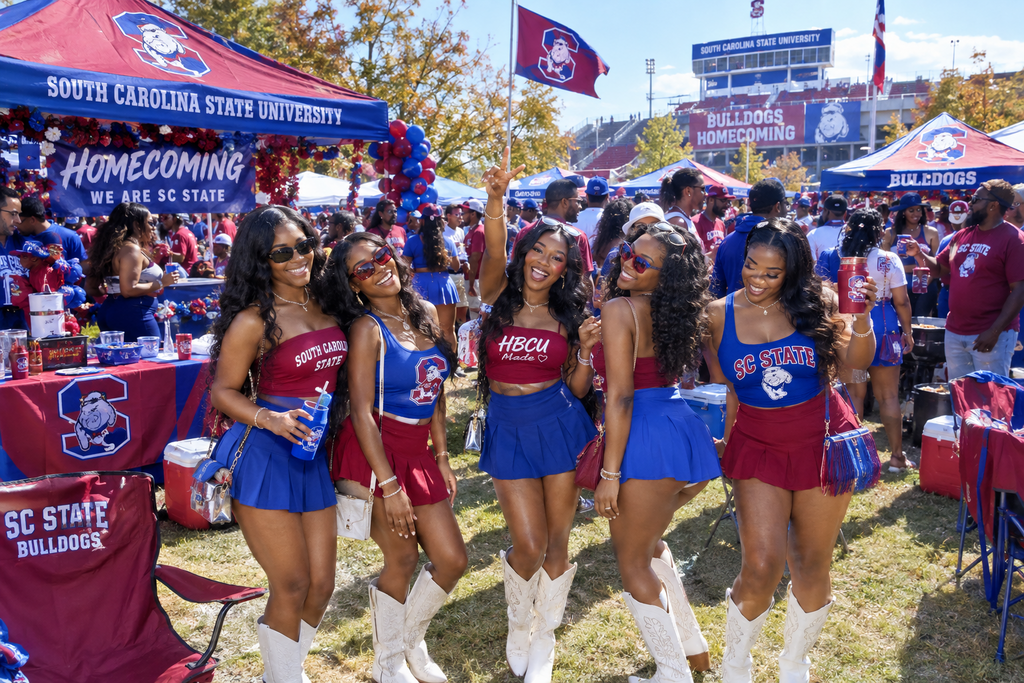 South Carolina State University | Orangeburg | SCSU Homecoming Gameday Boots | Bulldogs | HBCU | College Football Outfit